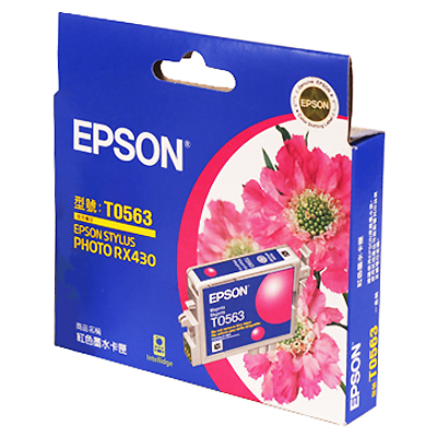 【文具通】EPSON T056350 墨水匣.紅