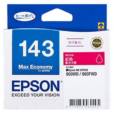 【文具通】EPSON T143350墨水.紅143#