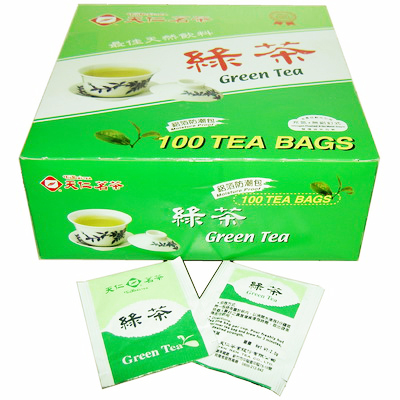 【文具通】天仁防潮包綠茶袋茶100入