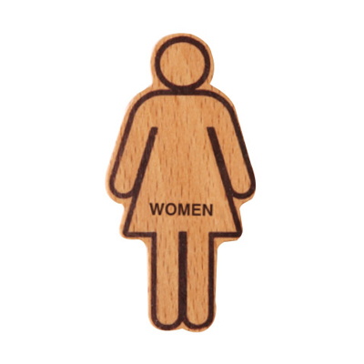 【文具通】Artsign 雅善 6602 WOMAN女生洗手間 木質標示牌/指標/標語 44x85mm